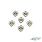 Evil Eye Heart Charm - Gold & White Enamel Jewelry Component