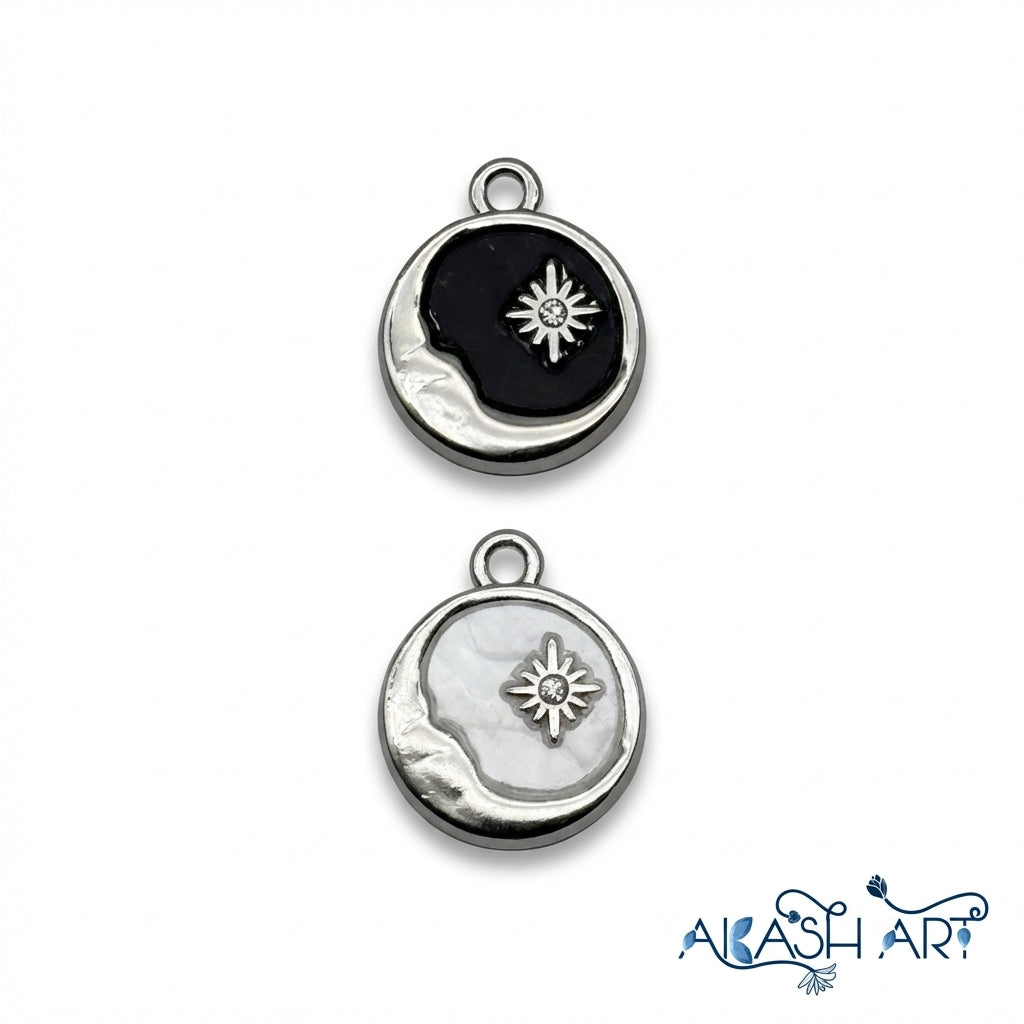Celestial Moon & Star Charm Pendant - HCM232