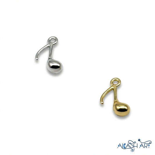 Music Note Charm - Gold & Silver Tone HCM241