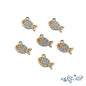 Gold Plated Enamel Fish charms