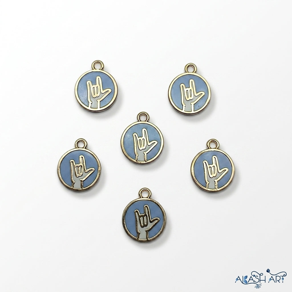 I Love You Hand Sign Enamel Charm