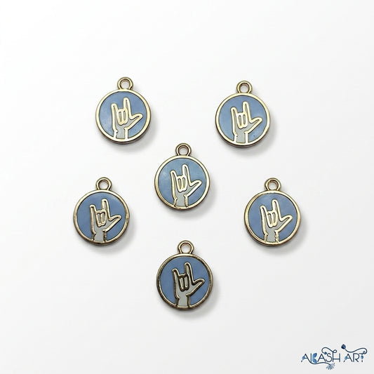 I Love You Hand Sign Enamel Charm