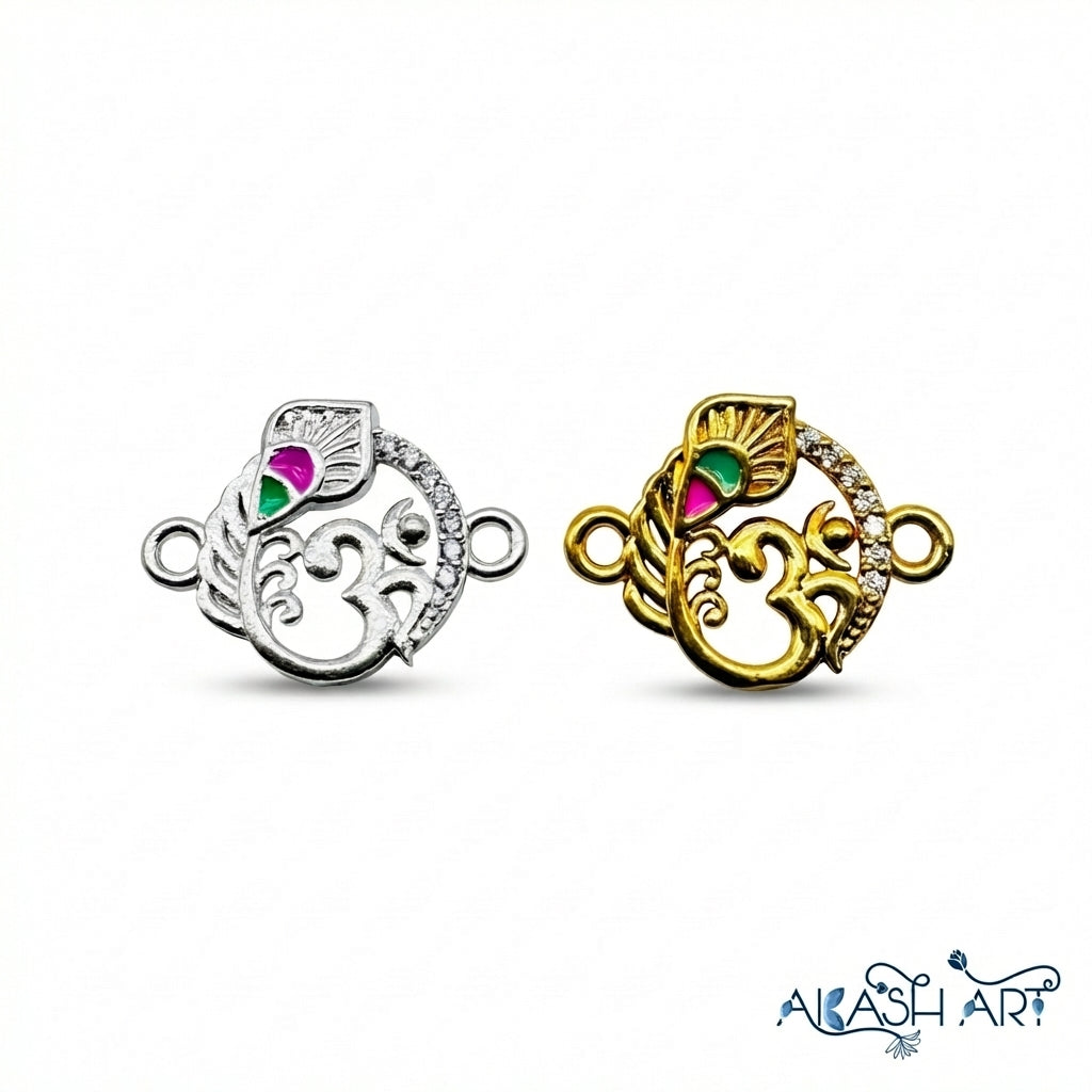 Om Symbol Peacock AD Rakhi Charm RCM358