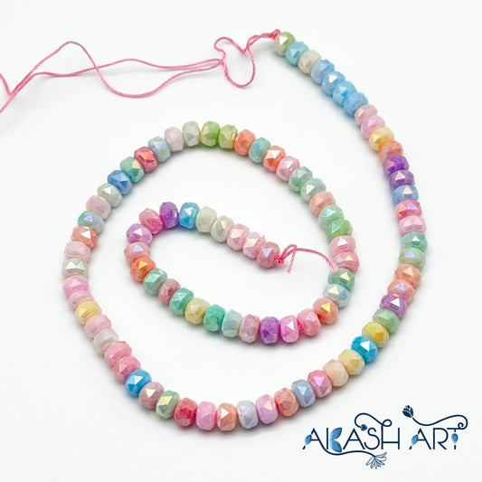 multi-colour Crystal Glass Beads - 6mm  GB103