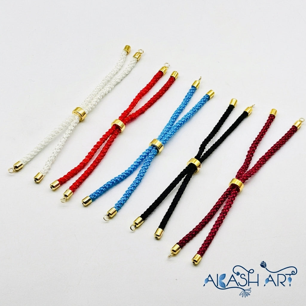 Adjustable Bracelet Slider Extender with Gold Plated Stopper - DIY Jewelry Making