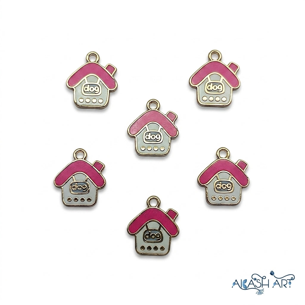 Cute Dog House Charm for Jewelry Making