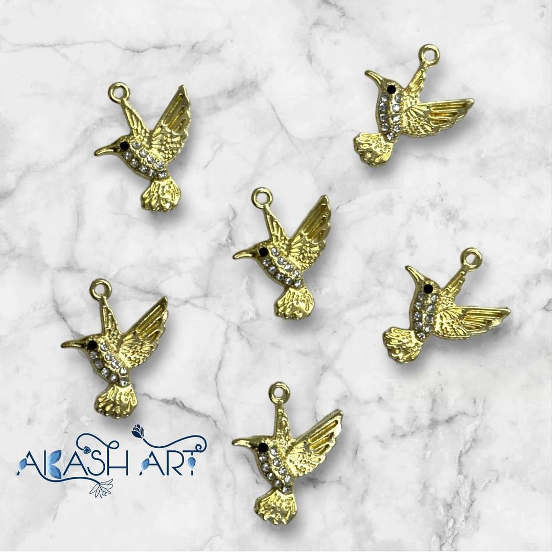 Bird Charms  | Size: 20mm | 6 pcs