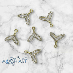 Fish tail Charms  | Size : 15mm | 6pcs