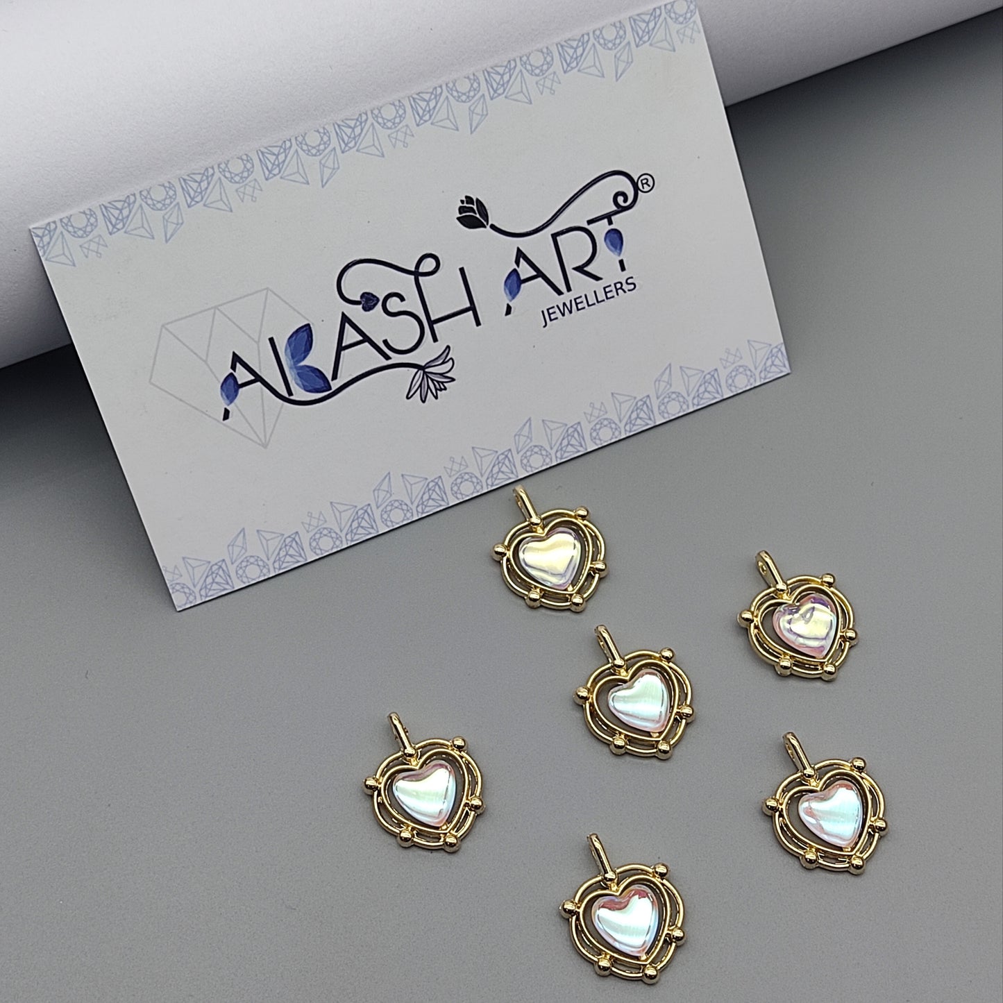 Holographic heart charm