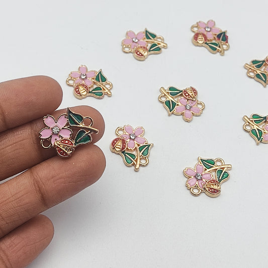 Pink Flower Rakhi pendant