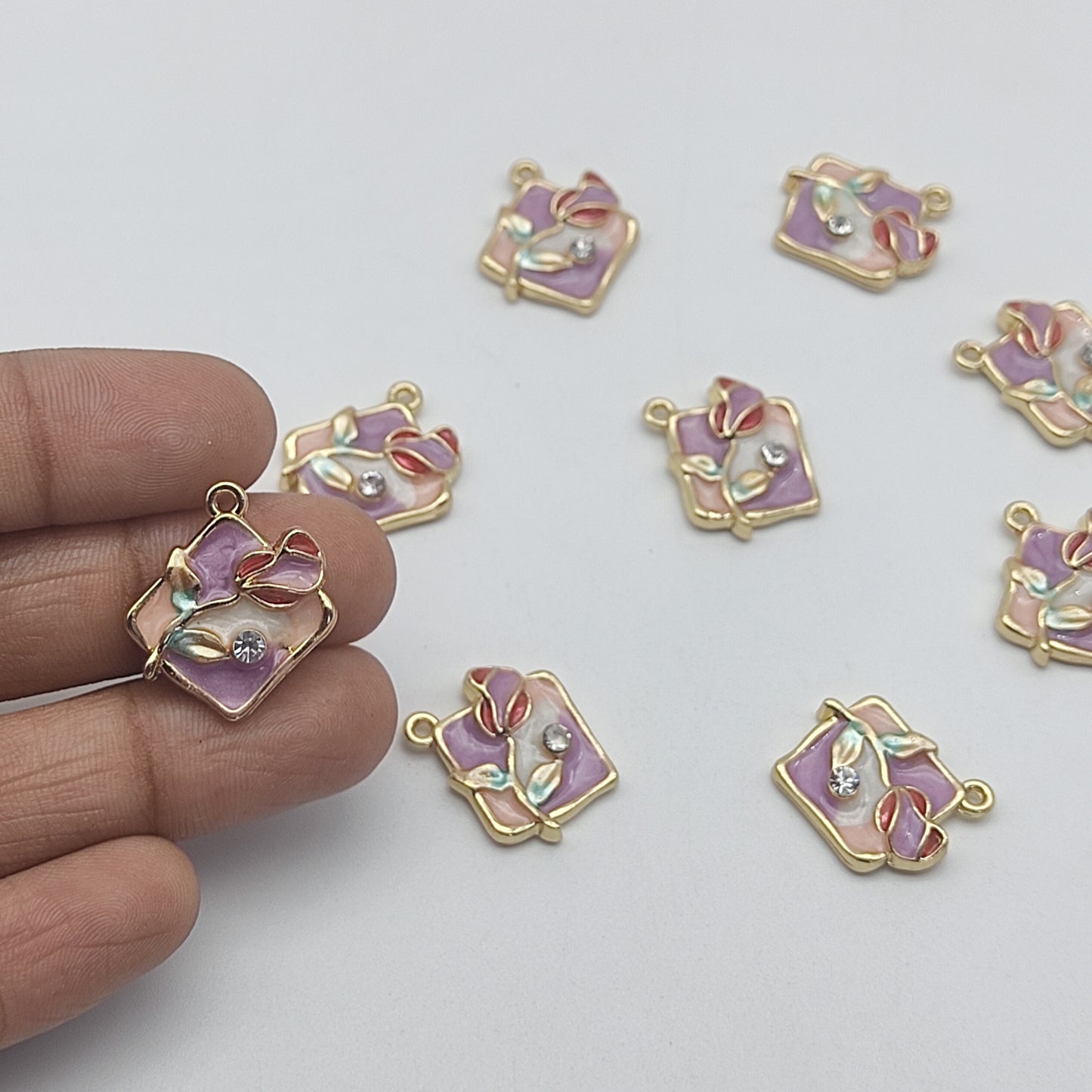 Stainless steel vintage Flower charm