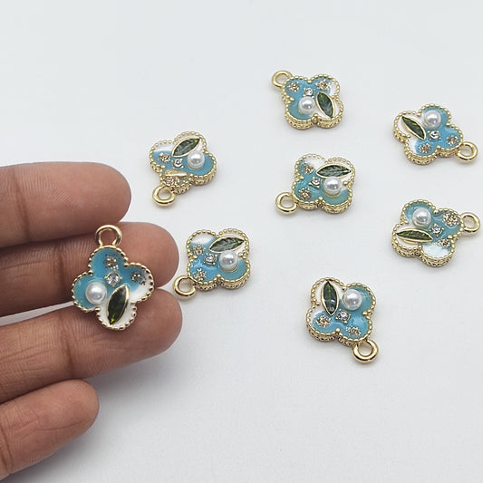 Stainless steel vintage Flower charm