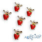 Diamond strawberry charms