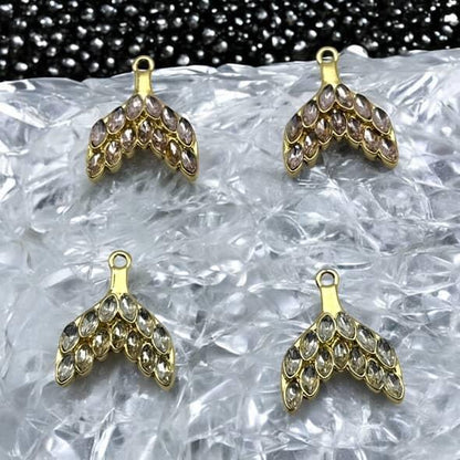Diamond fish tail Charms