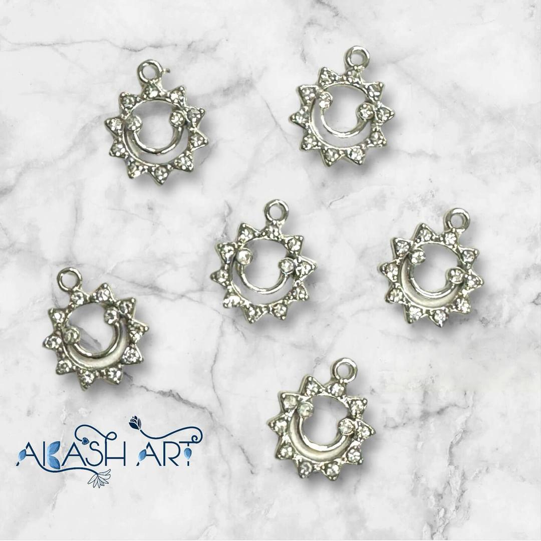 Diamond Charms | Size : 14mm | 6pcs