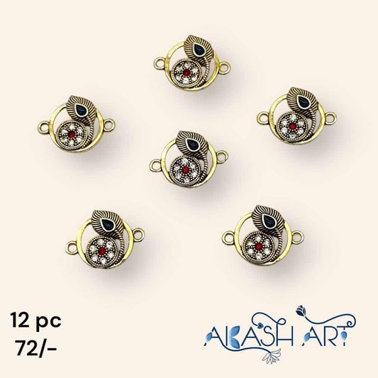 Peacock leaf Rakhi pendant