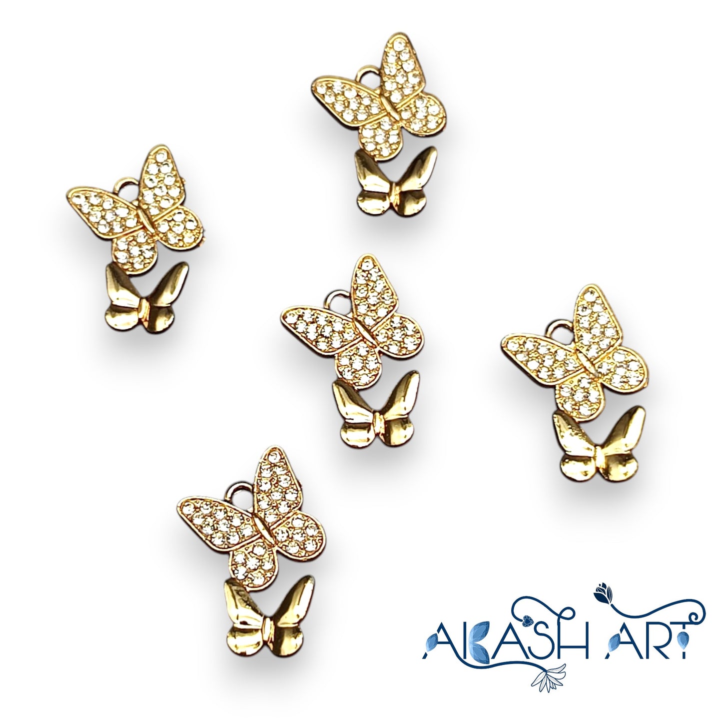 Diamond Butterfly charms