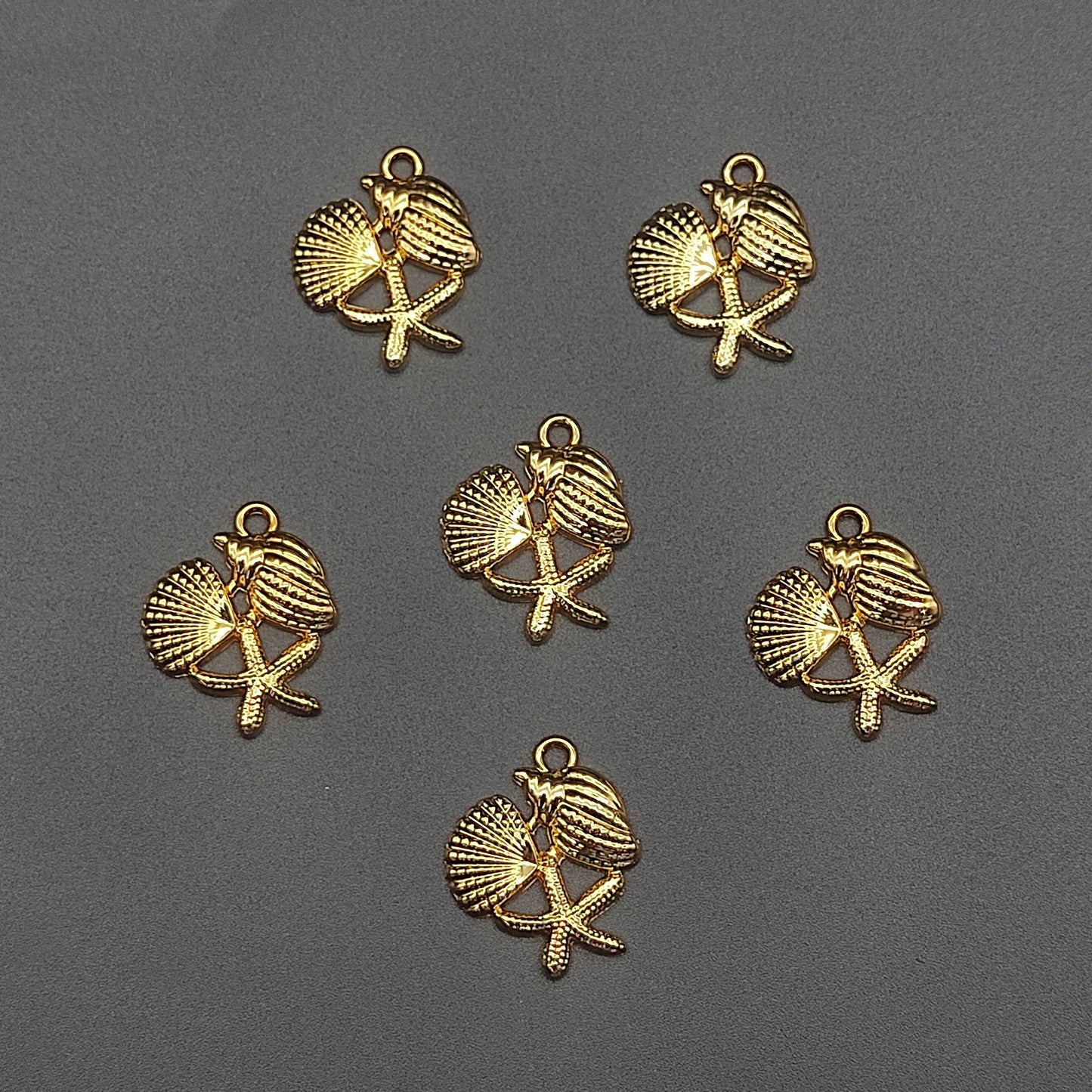 Shell Starfish charms