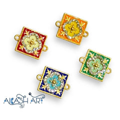 Diamond design Rakhi Charms |Size : 13mm |6 pc