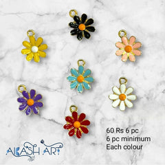 Flower Charms | Size:18mm | 6pcs