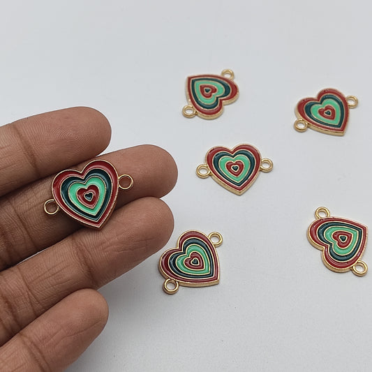 Multicolour Heart Rakhi pendant