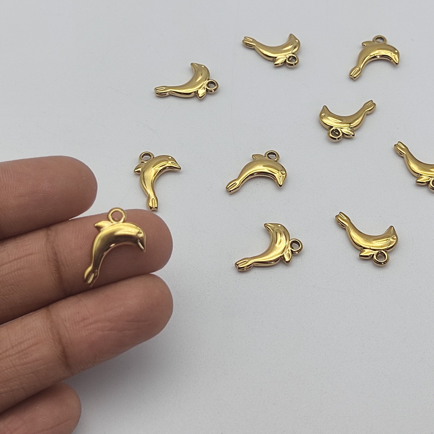 Stainless steel dolphin charm