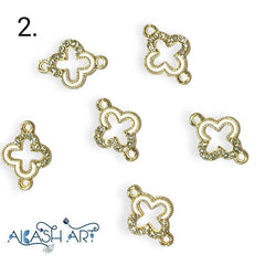 Clover rakhi Charms  | Size : 10mm | 6pcs