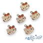 Diamond kitty charms
