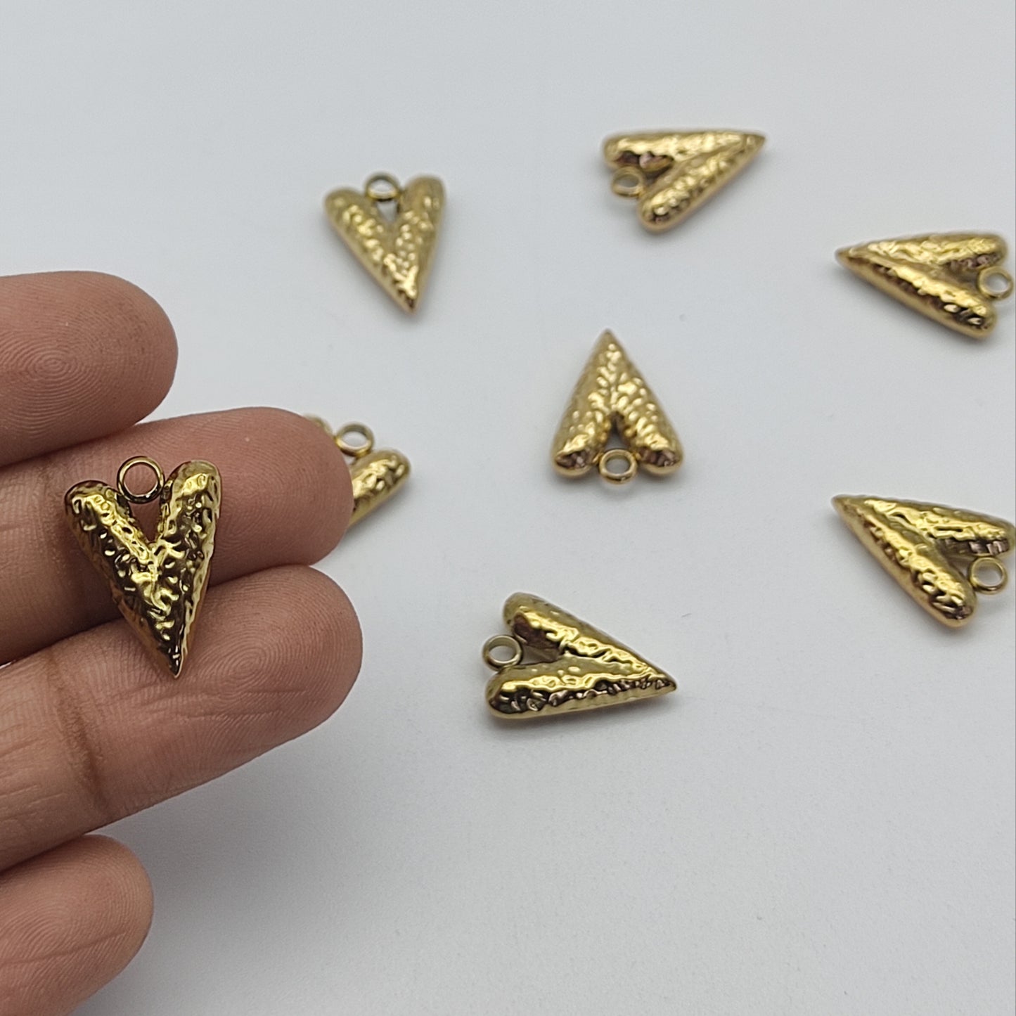 Stainless steel Charlotte heart charm