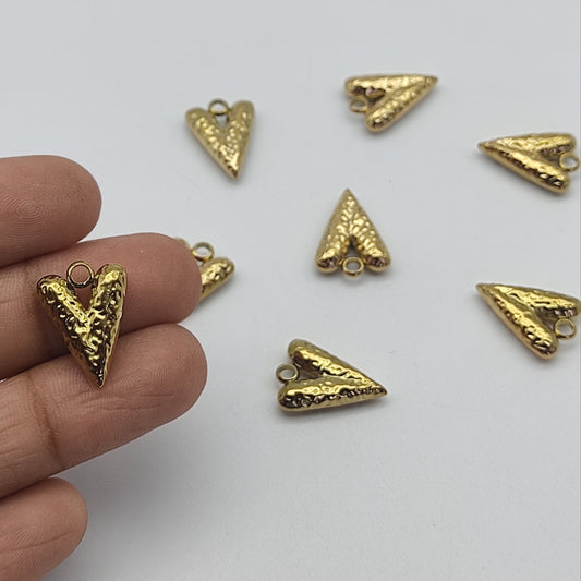 Stainless steel Charlotte heart charm