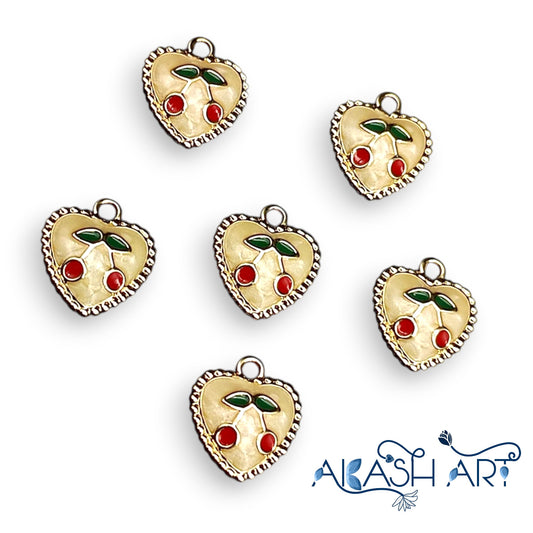 cherry heart charms