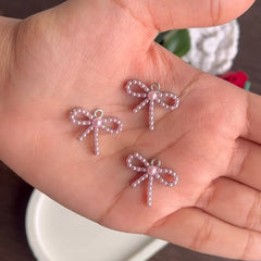 Silver Bow Charms