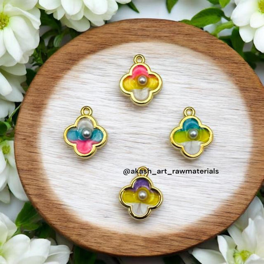 Pearl Clover charm