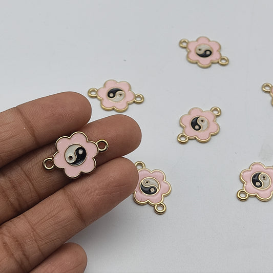 Flower yin-yang Rakhi pendant