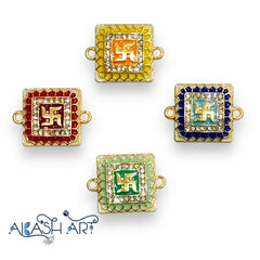 Swastik Rakhi Charms |Size : 18mm | 6 pc