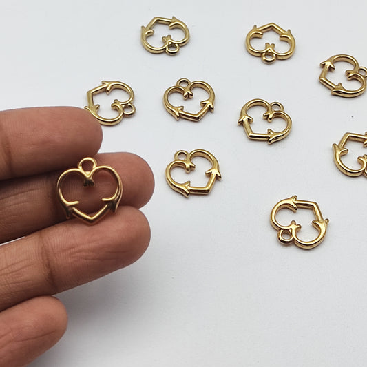 Stainless steel Heart charm