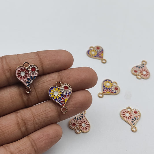 Flower heart Rakhi pendant