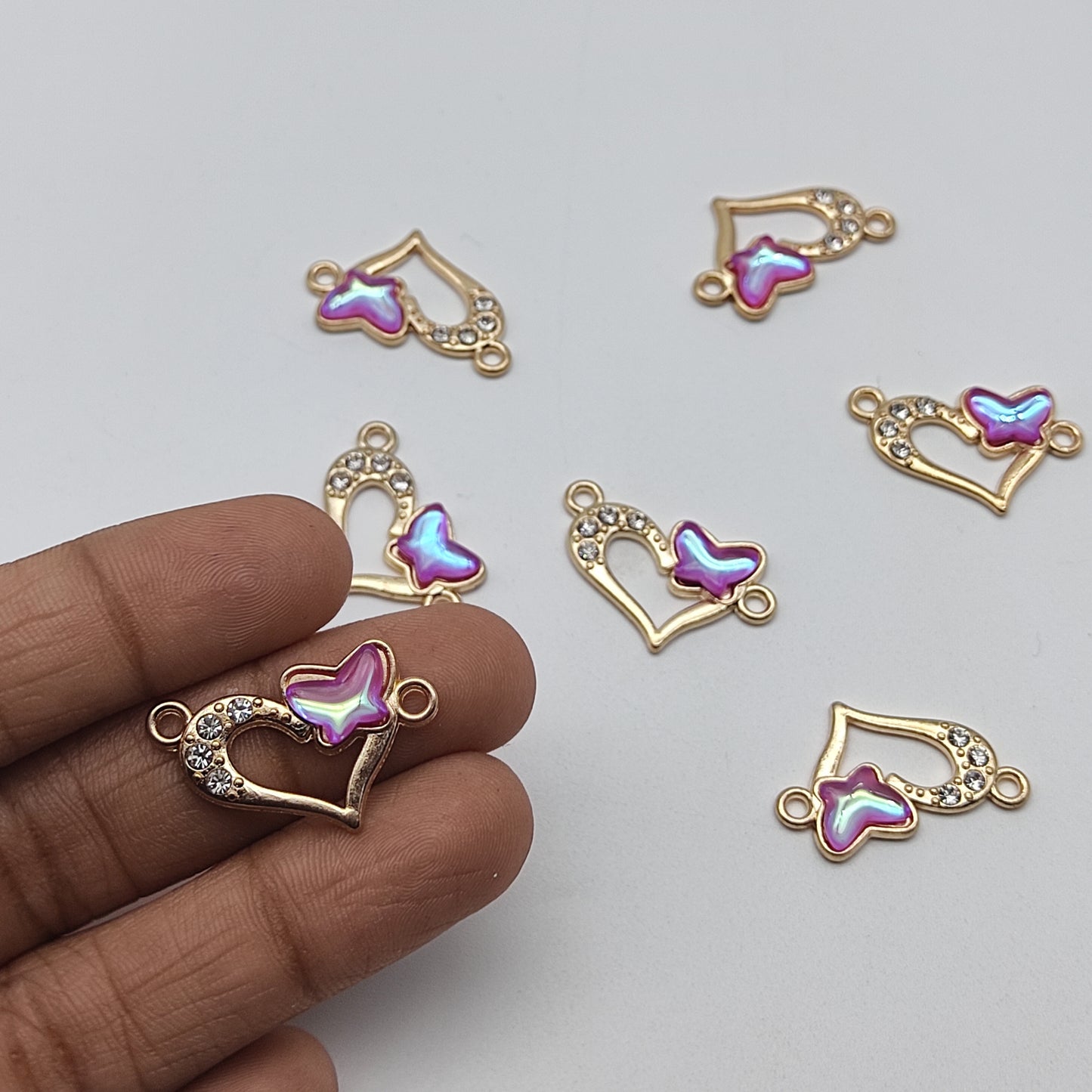 Heart with Butterfly Rakhi pendant