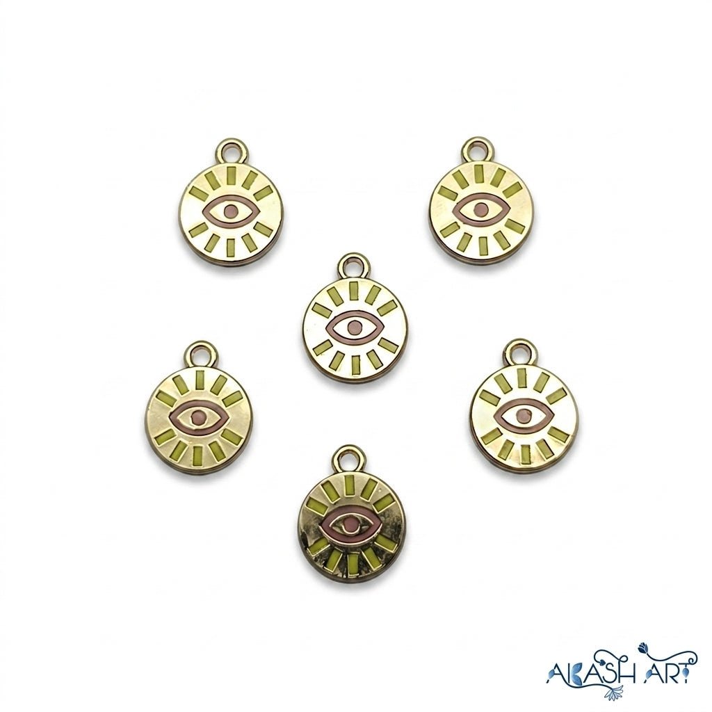 Gold Plated Evil Eye Charm / Pendant
