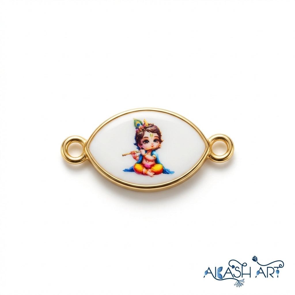 Baby Krishna Enamel Charm / Connector