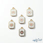 Sun Charm Pendant with Enamel Detail - Gold Frame